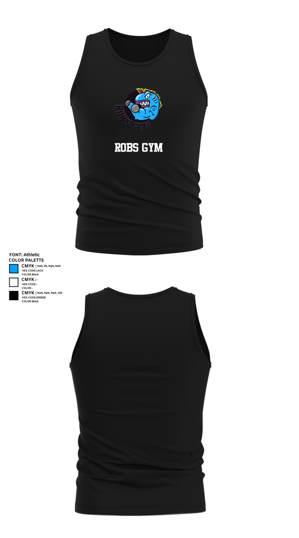 Tank Top, Robs Gym, Wrestling, Teamtime, Team time, sublimation, custom sports apparel, team uniforms, spirit wear, spiritwear, sports uniforms, custom shirts, team store, custom team store, fundraiser sports, apparel fundraiser