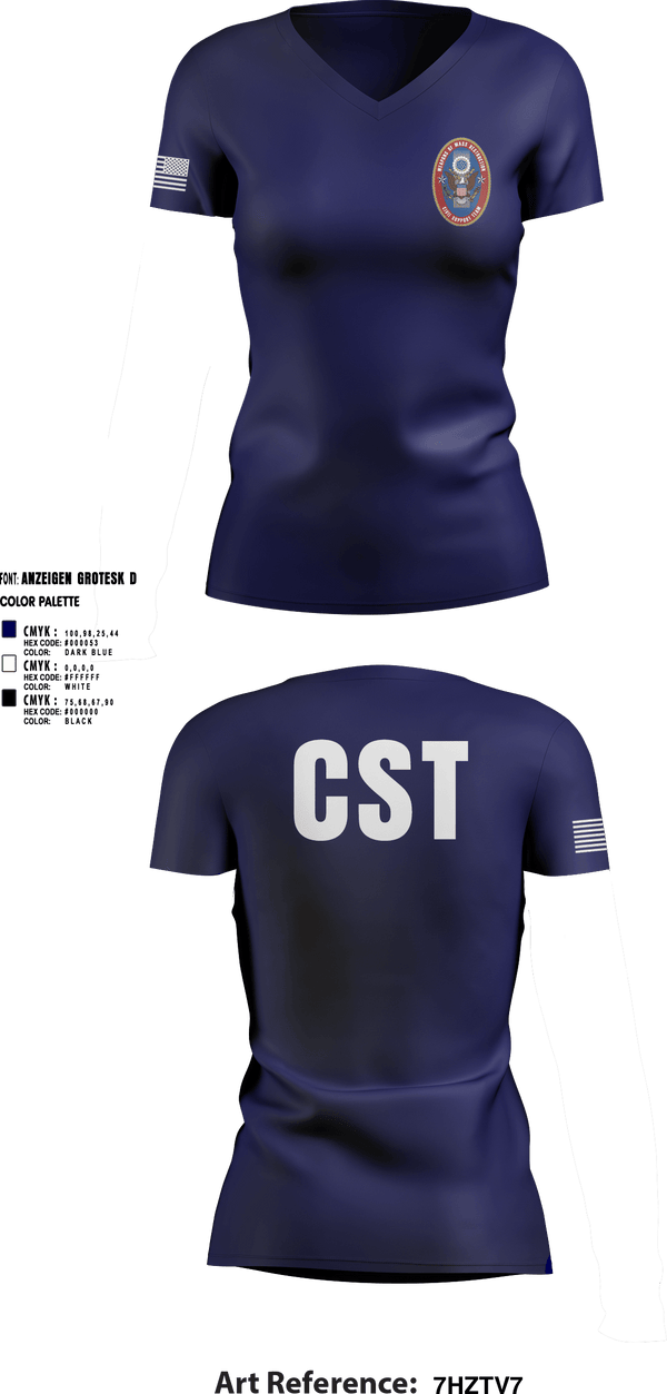 Womens Short Sleeve Vneck Shirt, 95th WMD CST, National Guard, Teamtime, Team time, sublimation, custom sports apparel, team uniforms, spirit wear, spiritwear, sports uniforms, custom shirts, team store, custom team store, fundraiser sports, apparel fundraiser