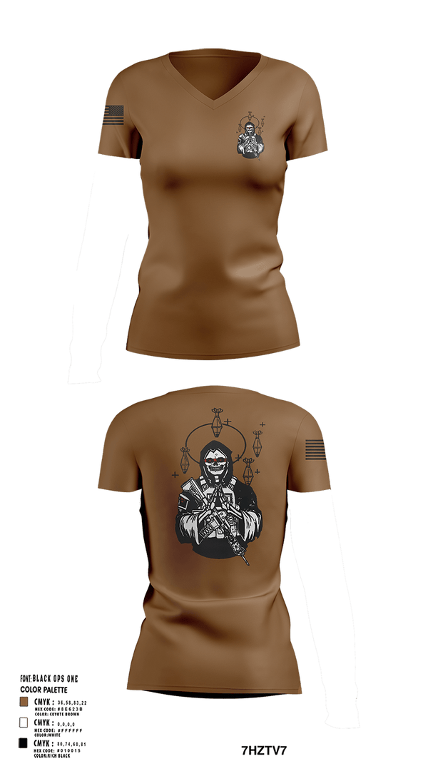 Outlaw Mortar Section 59835743 Women's Short Sleeve V-neck Shirt - 119