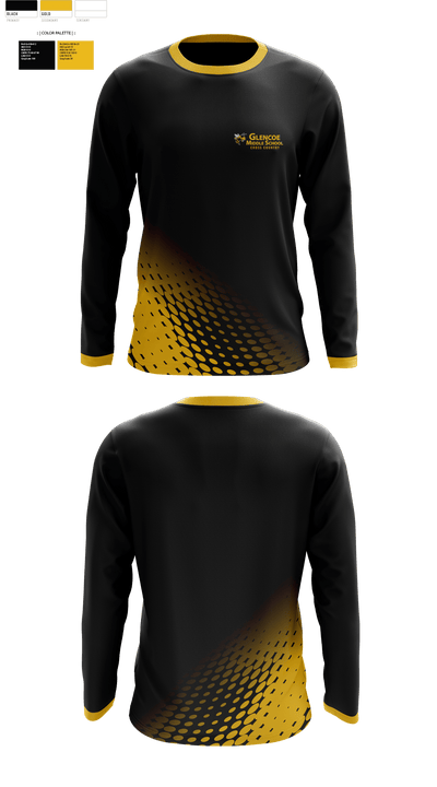 Glencoe High School Cross Country 9473724 Long Sleeve Performance Shirt - 1