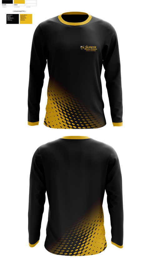 Long Sleeve Performance Shirt, Glencoe High School Cross Country, Cross Country, Teamtime, Team time, sublimation, custom sports apparel, team uniforms, spirit wear, spiritwear, sports uniforms, custom shirts, team store, custom team store, fundraiser sports, apparel fundraiser