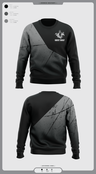 Crew Neck Sweatshirt, GHOST, Spirit Store, Teamtime, Team time, sublimation, custom sports apparel, team uniforms, spirit wear, spiritwear, sports uniforms, custom shirts, team store, custom team store, fundraiser sports, apparel fundraiser