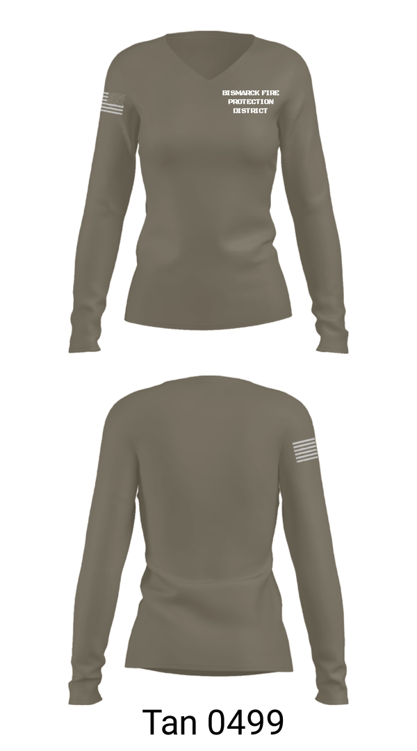 Women's Long Sleeve Vneck Shirt, Bismarck fire protection districtBISMARCK FIRE PROTECTION DISTRICT, Fire Department, Teamtime, Team time, sublimation, custom sports apparel, team uniforms, spirit wear, spiritwear, sports uniforms, custom shirts, team store, custom team store, fundraiser sports, apparel fundraiser