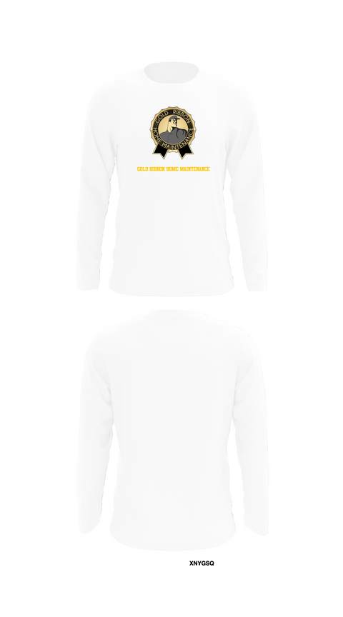 Long Sleeve Performance Shirt, Gold Ribbon Home Maintenance, , Teamtime, Team time, sublimation, custom sports apparel, team uniforms, spirit wear, spiritwear, sports uniforms, custom shirts, team store, custom team store, fundraiser sports, apparel fundraiser