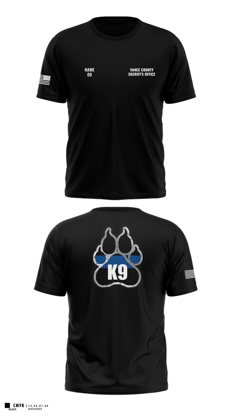 Short Sleeve Performance Shirt, Vance County Sheriff's Office  K9 Unit, Police, Teamtime, Team time, sublimation, custom sports apparel, team uniforms, spirit wear, spiritwear, sports uniforms, custom shirts, team store, custom team store, fundraiser sports, apparel fundraiser