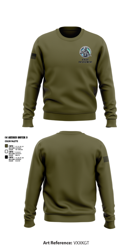 Crew Neck Sweatshirt, KINGHT ENFORCEMENT, , Teamtime, Team time, sublimation, custom sports apparel, team uniforms, spirit wear, spiritwear, sports uniforms, custom shirts, team store, custom team store, fundraiser sports, apparel fundraiser