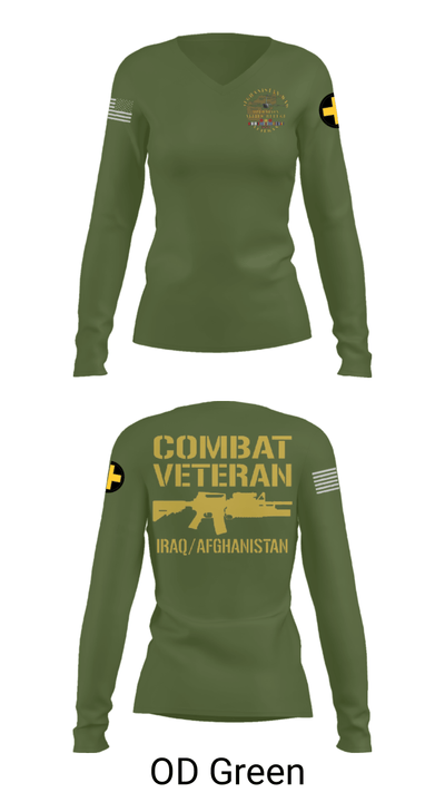 33rd Infantry 79937532 Women's Long Sleeve V-neck Shirt - 57
