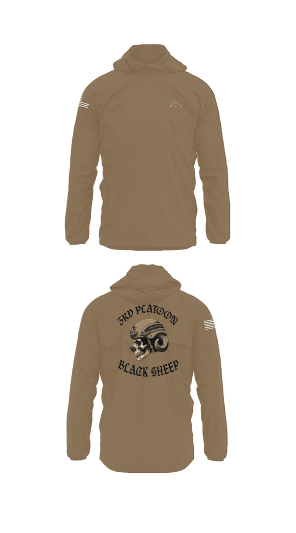 Windbreaker, 3rd PLT Black Sheep, Army, Teamtime, Team time, sublimation, custom sports apparel, team uniforms, spirit wear, spiritwear, sports uniforms, custom shirts, team store, custom team store, fundraiser sports, apparel fundraiser