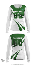 Cross Keys High School Volleyball 37059987 Women's Long Sleeve V-neck Shirt - 117