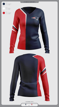 Lake Brantley 6562083 Women's Long Sleeve V-neck Shirt -1 1