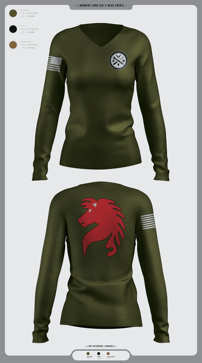 819 RHS 13886596 Women's Long Sleeve V-neck Shirt - 1