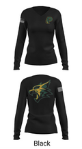 Paradise High School Bobcats 65206673 Women's Long Sleeve V-neck Shirt -1 35
