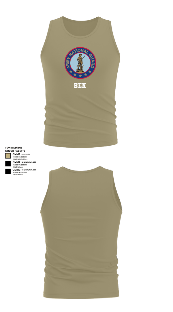 Tank Top, Ben, National Guard, Teamtime, Team time, sublimation, custom sports apparel, team uniforms, spirit wear, spiritwear, sports uniforms, custom shirts, team store, custom team store, fundraiser sports, apparel fundraiser