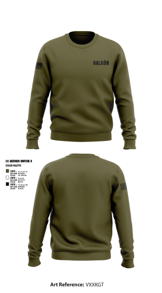 Crew Neck Sweatshirt, Halcón, , Teamtime, Team time, sublimation, custom sports apparel, team uniforms, spirit wear, spiritwear, sports uniforms, custom shirts, team store, custom team store, fundraiser sports, apparel fundraiser