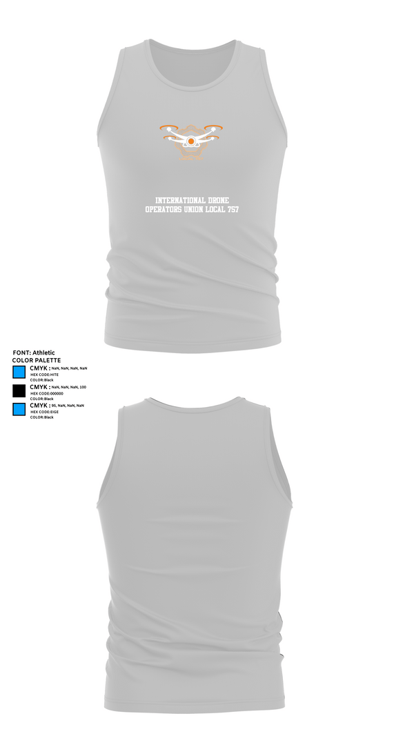 Tank Top, International Drone Operators Union Local 757, , Teamtime, Team time, sublimation, custom sports apparel, team uniforms, spirit wear, spiritwear, sports uniforms, custom shirts, team store, custom team store, fundraiser sports, apparel fundraiser