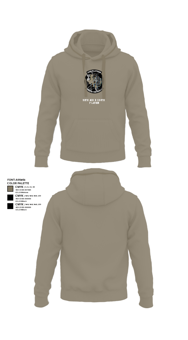 Hoodie, 90th ASB B co 4Th Platoon, Army, Teamtime, Team time, sublimation, custom sports apparel, team uniforms, spirit wear, spiritwear, sports uniforms, custom shirts, team store, custom team store, fundraiser sports, apparel fundraiser
