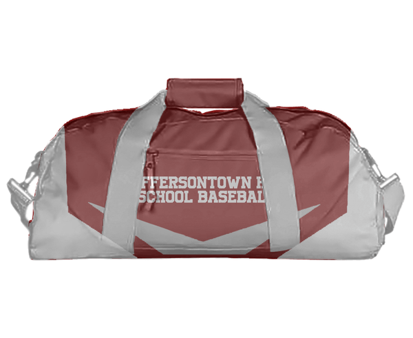 Duffle Bag, Jeffersontown High School Baseball, Baseball, Teamtime, Team time, sublimation, custom sports apparel, team uniforms, spirit wear, spiritwear, sports uniforms, custom shirts, team store, custom team store, fundraiser sports, apparel fundraiser