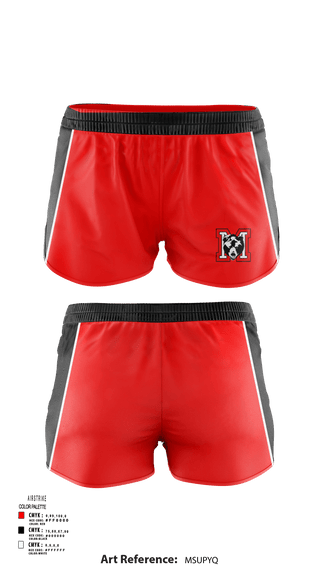 Womens Shorts, Moscow High School Cheer, Cheer, Teamtime, Team time, sublimation, custom sports apparel, team uniforms, spirit wear, spiritwear, sports uniforms, custom shirts, team store, custom team store, fundraiser sports, apparel fundraiser