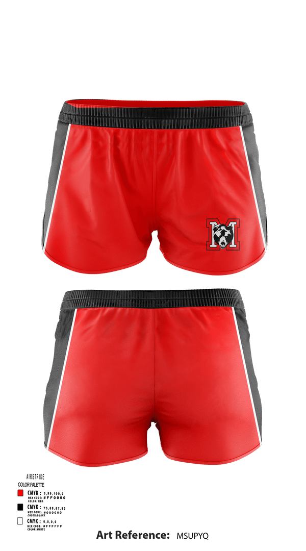 Womens Shorts, Moscow High School Cheer, Cheer, Teamtime, Team time, sublimation, custom sports apparel, team uniforms, spirit wear, spiritwear, sports uniforms, custom shirts, team store, custom team store, fundraiser sports, apparel fundraiser