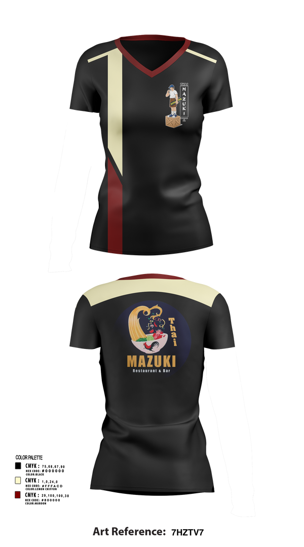 Womens Short Sleeve Vneck Shirt, Thai Mazuki, , Teamtime, Team time, sublimation, custom sports apparel, team uniforms, spirit wear, spiritwear, sports uniforms, custom shirts, team store, custom team store, fundraiser sports, apparel fundraiser