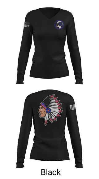 Womens Long Sleeve Vneck Shirt, Byhalia High School Cheer, Cheer, Teamtime, Team time, sublimation, custom sports apparel, team uniforms, spirit wear, spiritwear, sports uniforms, custom shirts, team store, custom team store, fundraiser sports, apparel fundraiser