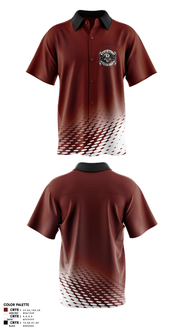 Short Sleeve Bowling Jersey, Dead Balls Society, Bowling, Teamtime, Team time, sublimation, custom sports apparel, team uniforms, spirit wear, spiritwear, sports uniforms, custom shirts, team store, custom team store, fundraiser sports, apparel fundraiser