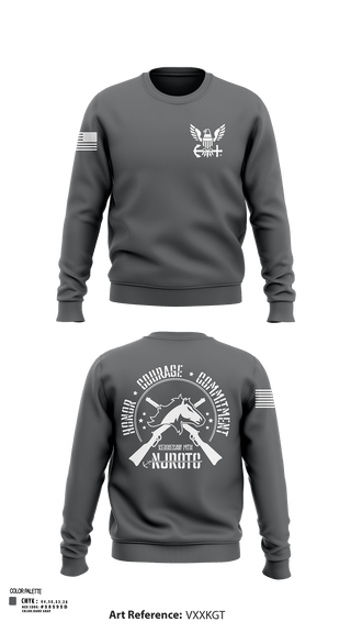 Crew Neck Sweatshirt, Kennesaw Mountain NJROTC, Navy, Teamtime, Team time, sublimation, custom sports apparel, team uniforms, spirit wear, spiritwear, sports uniforms, custom shirts, team store, custom team store, fundraiser sports, apparel fundraiser