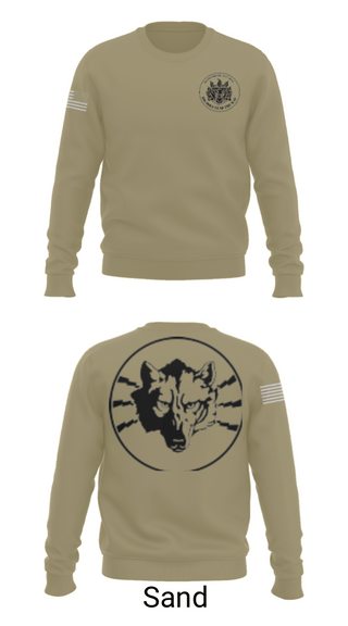 Crew Neck Sweatshirt, Wolves, Bravo, 305th MI, Army, Teamtime, Team time, sublimation, custom sports apparel, team uniforms, spirit wear, spiritwear, sports uniforms, custom shirts, team store, custom team store, fundraiser sports, apparel fundraiser