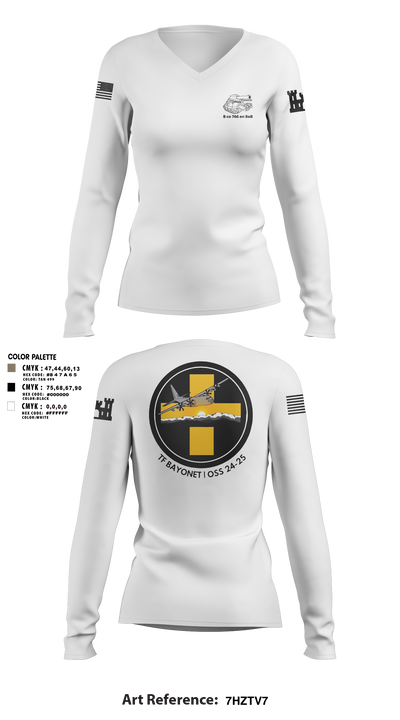 B Co 766 EN BeB 1st Platoon Armored Turtles Women's Long Sleeve V-neck Shirt - 11