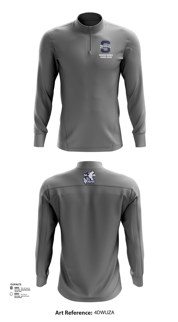 Quarter Zip Jacket, Shawnee Middle School Cheer, Cheer, Teamtime, Team time, sublimation, custom sports apparel, team uniforms, spirit wear, spiritwear, sports uniforms, custom shirts, team store, custom team store, fundraiser sports, apparel fundraiser