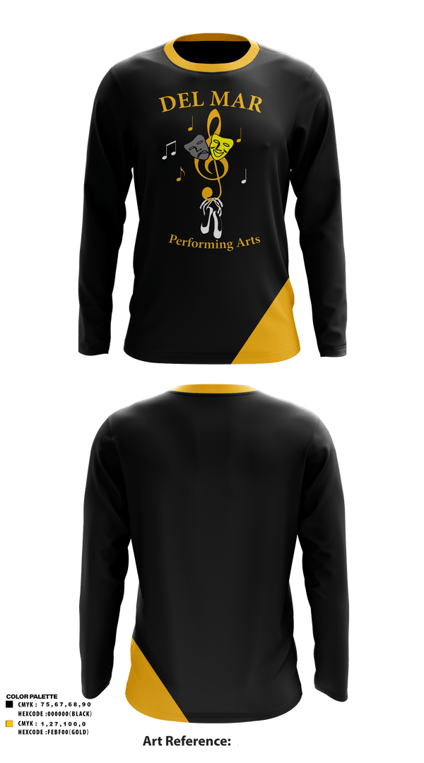Long Sleeve Performance Shirt, Del Mar High School Band, Spirit Store, Teamtime, Team time, sublimation, custom sports apparel, team uniforms, spirit wear, spiritwear, sports uniforms, custom shirts, team store, custom team store, fundraiser sports, apparel fundraiser