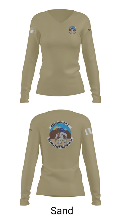 Detachment 1, 3rd Combat Weather Sqd 68533105 Women's Long Sleeve V-neck Shirt -1 97