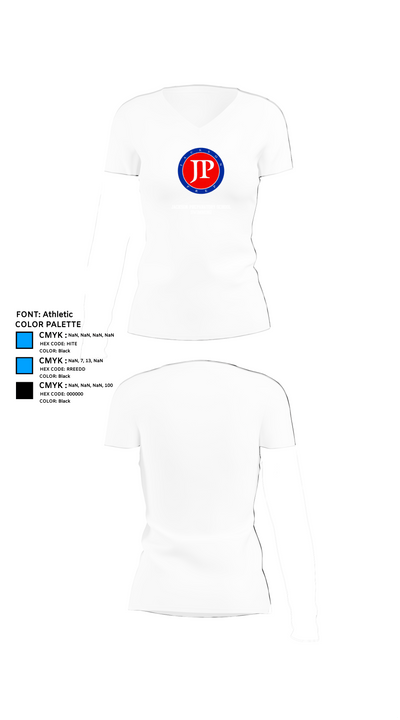 Jackson Preparatory School Swimming 57912925 Women's Short Sleeve V-neck Shirt - 18