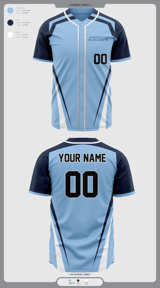 Full Button Baseball Jersey, Chiefs, Baseball, Teamtime, Team time, sublimation, custom sports apparel, team uniforms, spirit wear, spiritwear, sports uniforms, custom shirts, team store, custom team store, fundraiser sports, apparel fundraiser