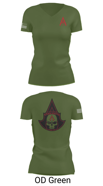 A Co. 1-3 AB 9856173 Women's Short Sleeve V-neck Shirt - 48