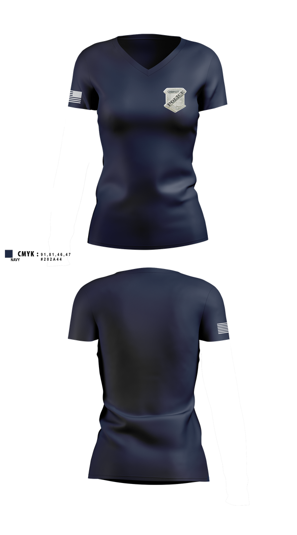 Womens Short Sleeve Vneck Shirt, Swampscott Police, Police, Teamtime, Team time, sublimation, custom sports apparel, team uniforms, spirit wear, spiritwear, sports uniforms, custom shirts, team store, custom team store, fundraiser sports, apparel fundraiser