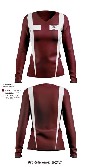 Womens Long Sleeve Vneck Shirt 1, Newton High School Basketball, Women's Basketball, Teamtime, Team time, sublimation, custom sports apparel, team uniforms, spirit wear, spiritwear, sports uniforms, custom shirts, team store, custom team store, fundraiser sports, apparel fundraiser