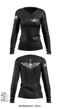 USS AMERICA 73991859 Women's Long Sleeve V-neck Shirt - 132