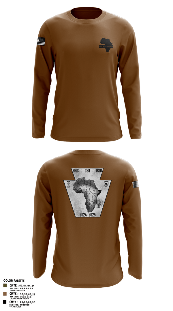 Long Sleeve Performance Shirt, HHC 328th BSB, National Guard, Teamtime, Team time, sublimation, custom sports apparel, team uniforms, spirit wear, spiritwear, sports uniforms, custom shirts, team store, custom team store, fundraiser sports, apparel fundraiser