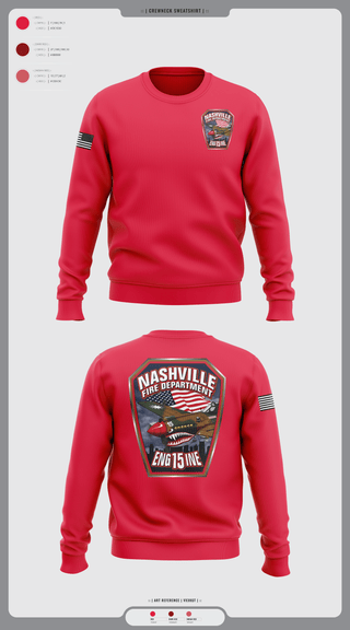 Crew Neck Sweatshirt, Engine 15, , Teamtime, Team time, sublimation, custom sports apparel, team uniforms, spirit wear, spiritwear, sports uniforms, custom shirts, team store, custom team store, fundraiser sports, apparel fundraiser
