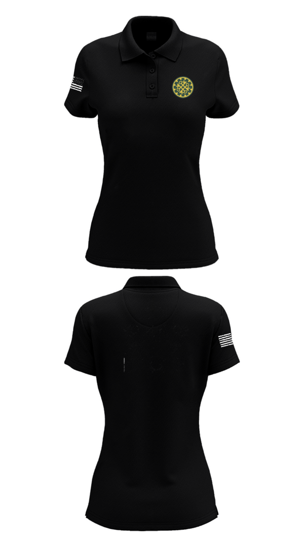 Womens Short Sleeve Performance Polo, 46th MP Co, Army, Teamtime, Team time, sublimation, custom sports apparel, team uniforms, spirit wear, spiritwear, sports uniforms, custom shirts, team store, custom team store, fundraiser sports, apparel fundraiser