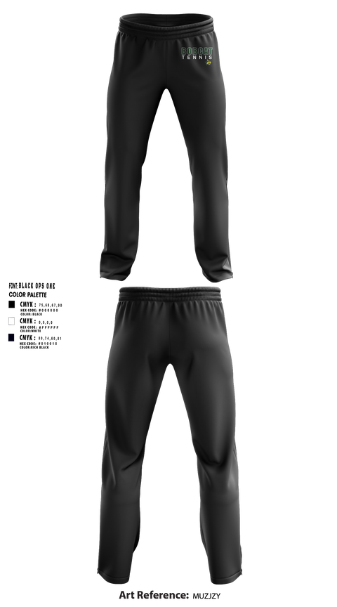 Sweatpants, Bobcat Tennis, Tennis, Teamtime, Team time, sublimation, custom sports apparel, team uniforms, spirit wear, spiritwear, sports uniforms, custom shirts, team store, custom team store, fundraiser sports, apparel fundraiser