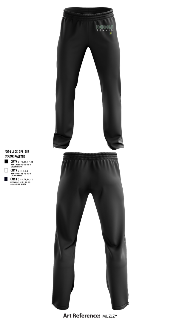 Sweatpants, Bobcat Tennis, Tennis, Teamtime, Team time, sublimation, custom sports apparel, team uniforms, spirit wear, spiritwear, sports uniforms, custom shirts, team store, custom team store, fundraiser sports, apparel fundraiser