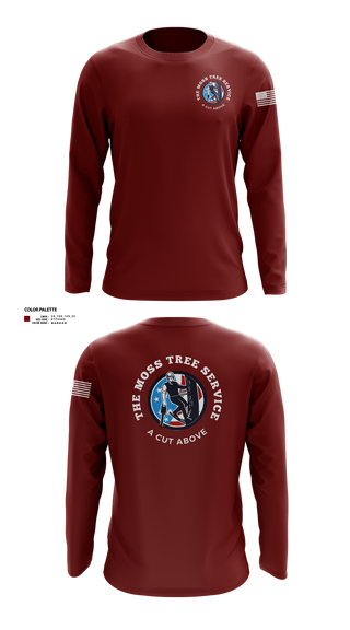 Long Sleeve Performance Shirt, The Moss Tree Service, , Teamtime, Team time, sublimation, custom sports apparel, team uniforms, spirit wear, spiritwear, sports uniforms, custom shirts, team store, custom team store, fundraiser sports, apparel fundraiser