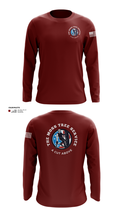 The Moss Tree Service 86074742 Long Sleeve Performance Shirt 70