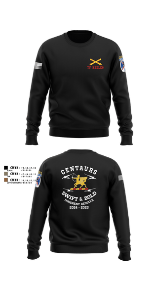 Crew Neck Sweatshirt, 3-6 FA, Army, Teamtime, Team time, sublimation, custom sports apparel, team uniforms, spirit wear, spiritwear, sports uniforms, custom shirts, team store, custom team store, fundraiser sports, apparel fundraiser