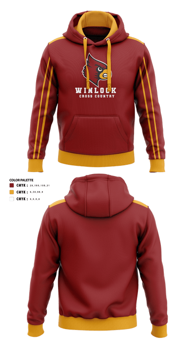 Winlock Middle School Cross Country 67642517 Hoodie - 41