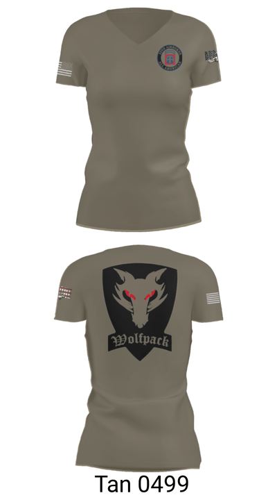 1-82nd CAB 46571810 Women's Short Sleeve V-neck Shirt - 49