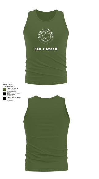 Tank Top, B Co. 1-126AVN, Army, Teamtime, Team time, sublimation, custom sports apparel, team uniforms, spirit wear, spiritwear, sports uniforms, custom shirts, team store, custom team store, fundraiser sports, apparel fundraiser