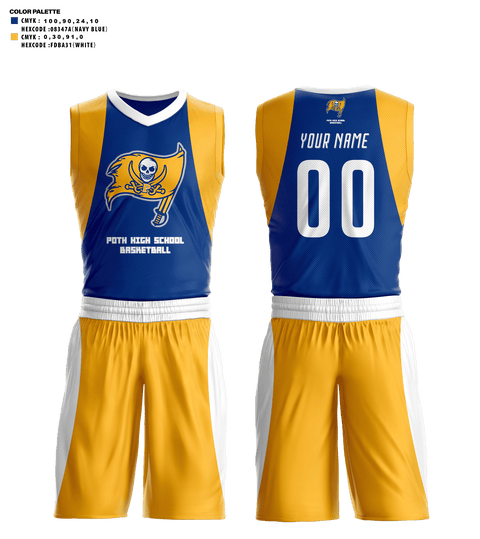 Basketball Uniform, Poth High School Basketball, Men's Basketball, Teamtime, Team time, sublimation, custom sports apparel, team uniforms, spirit wear, spiritwear, sports uniforms, custom shirts, team store, custom team store, fundraiser sports, apparel fundraiser
